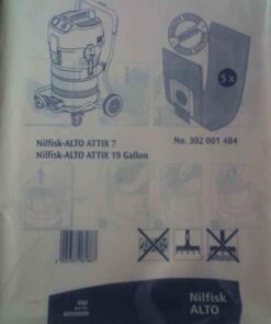 Nilfisk Stofzuigerzak Papier, 5 stuks Attix 751, 761 1 Zak a 5 Stuks