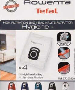 Rowenta Stofzuigerzak Hygiene+ Optimal Silence Force 4A, X-trem Power, RO3969EA 1 Doos a 4 Stuks